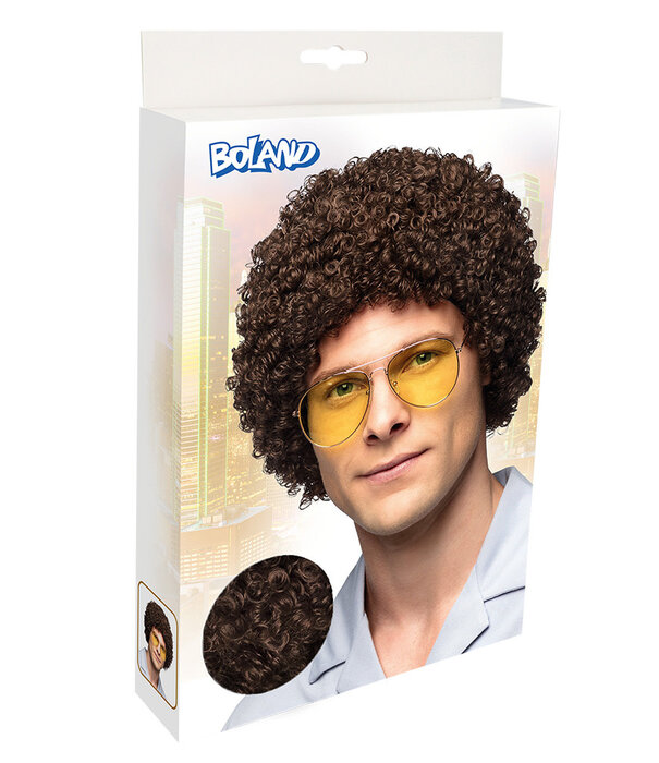 Pruik Ricardo donkerbruin