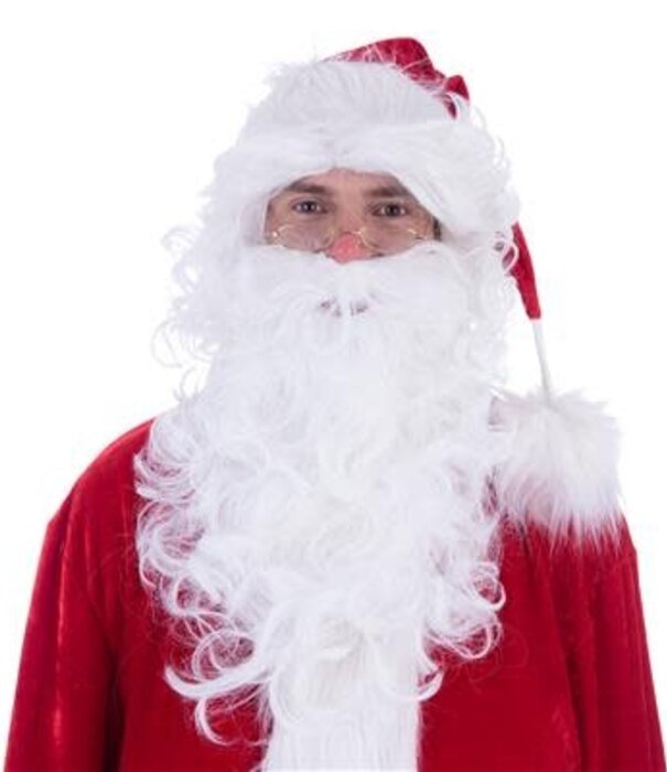 Pruik en baard kerstman