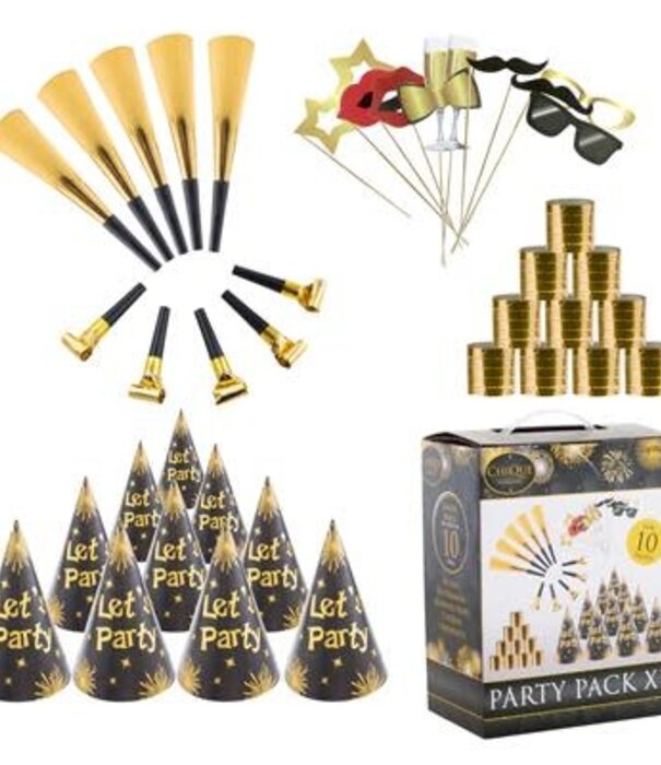 Party box goud 10 personen