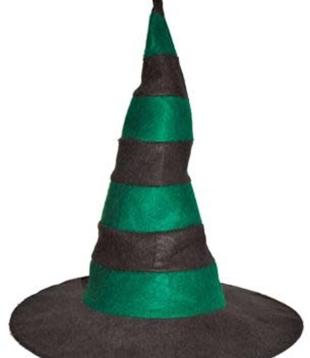 chapeau de sorcière noir/vert
