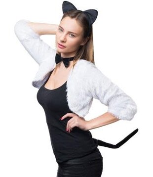 Katten set 3dlg zwart