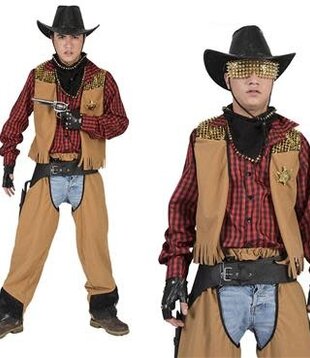 Cowboy Austin (hemd met gilet aan en chaps)