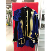 Piet velours Alicante noir/bleu S