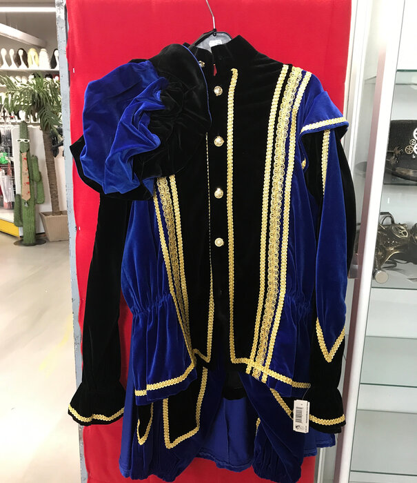 Piet fluweel Alicante zwart/blauw S