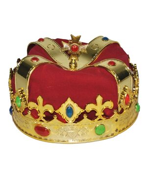 kroon koning met rode stof