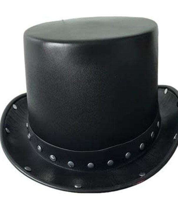Leather-look Top Hat
