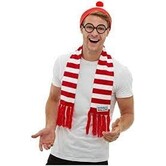 Where's Wally's kit (scarf, hat, and glasses)
