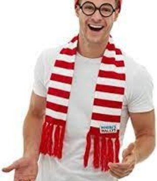 Where's Wally's kit (scarf, hat, and glasses)