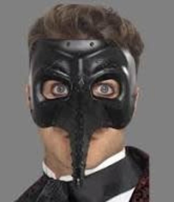 Venetiaans masker zwart snavel man