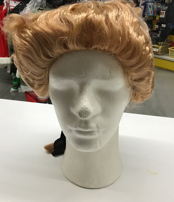 Pruik Rococo donker blond