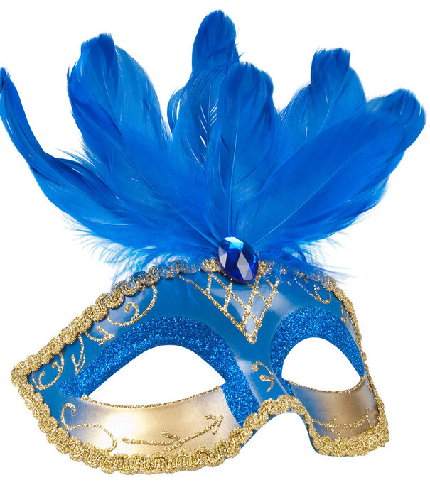 masker Venice met pluimen