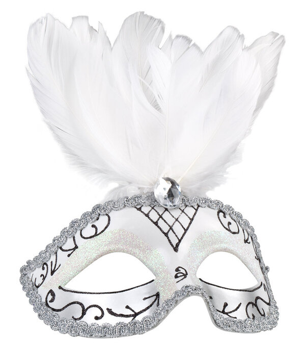 masker Venice met pluimen
