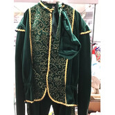 zwarte pietkostuum syn fluweel groen/zwart