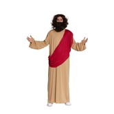 Jezus: Tuniek met ingenaaide Sjaal/Pruik/Baard (onesize)