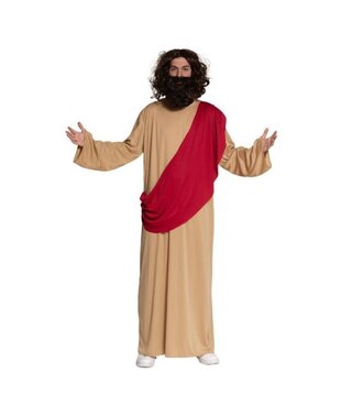 Jezus: Tuniek met ingenaaide Sjaal/Pruik/Baard (onesize)