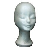Tête de mannequin en polystyrène Isimo 31 cm