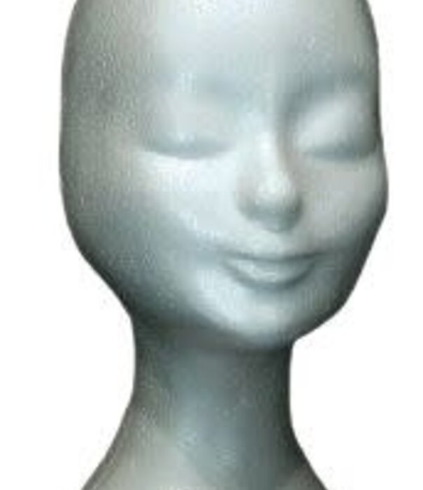 Tête de mannequin en polystyrène Isimo 31 cm