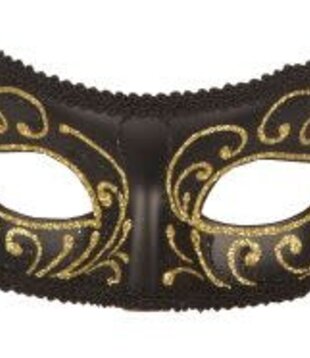 oogmasker zwart/goud