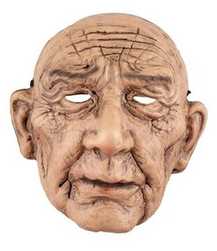 masque de vieil homme en plastique