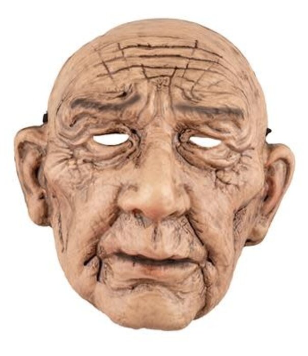 masque de vieil homme en plastique