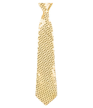 Stropdas Spangles goud (40cm)