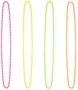 colliers colorés 4 pièces