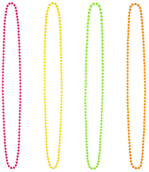 colored necklaces 4 pieces