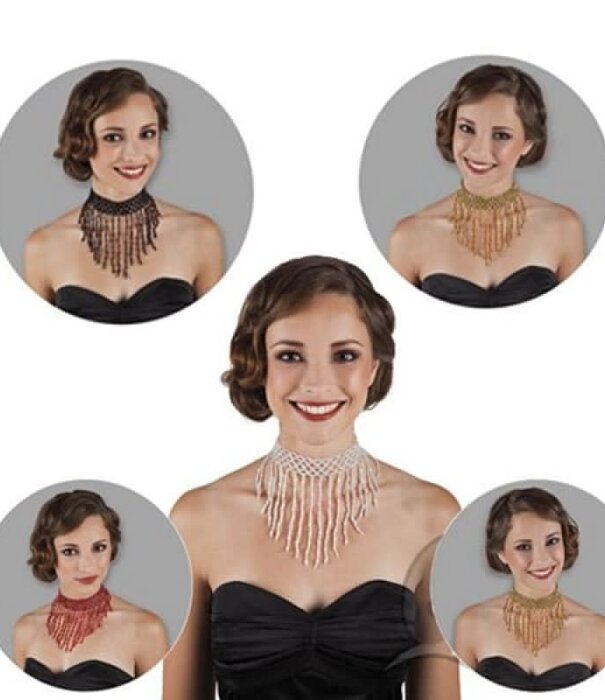 Collier ras-de-cou en perles Charleston