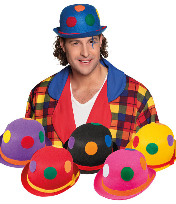 chapeau melon clown (1 pièce)