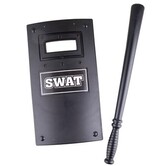 SWAT shield with baton