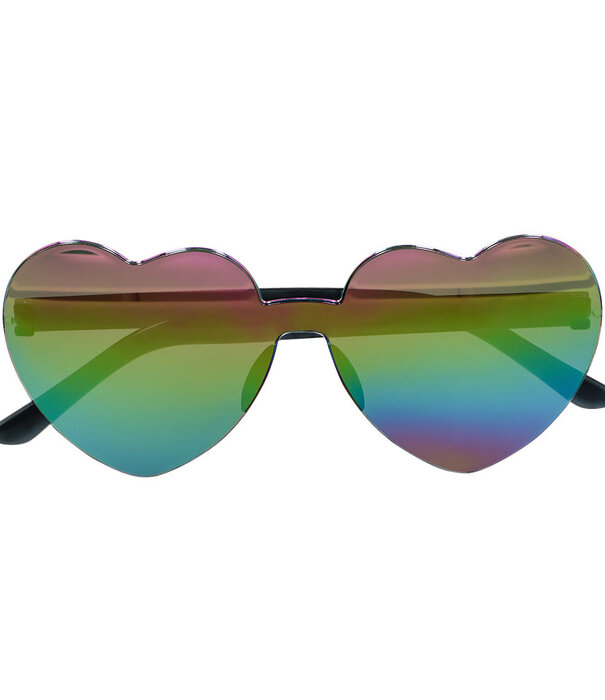 Party glasses Festival heart mirror black