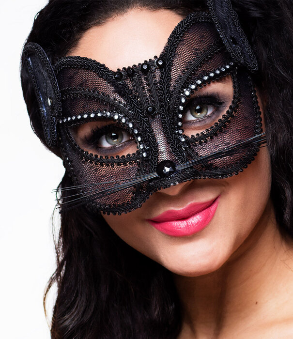 Masque en dentelle Chat de luxe