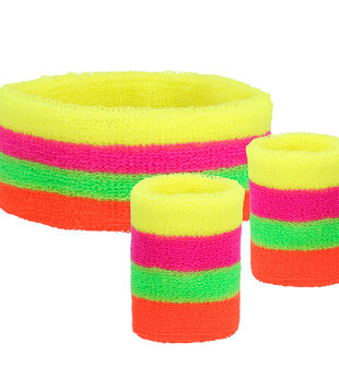 3 neon sweatbands