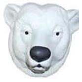 plastic polar bear mask