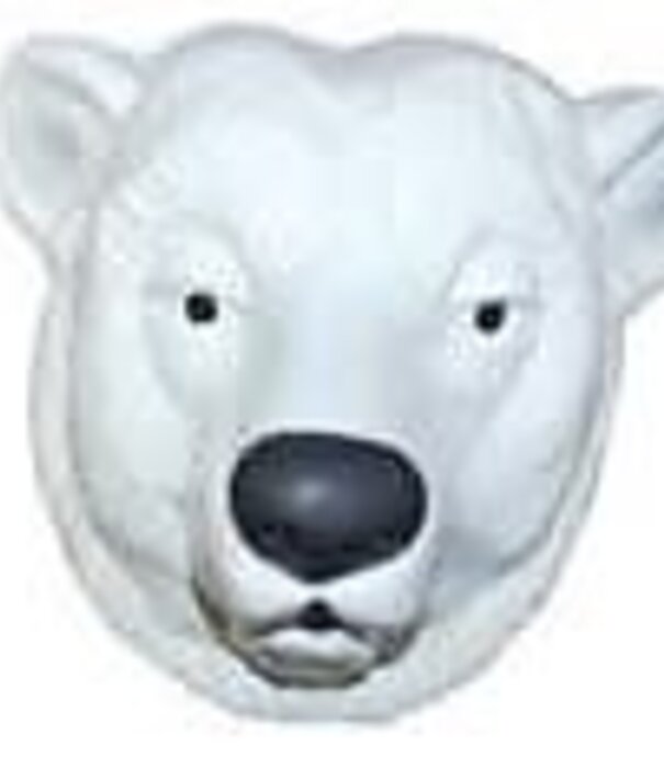 masque d'ours polaire en plastique