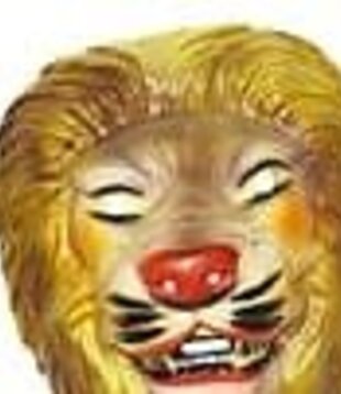 masque de lion en plastique