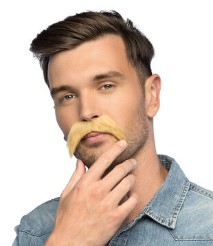 mustache blond