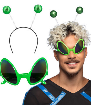 Ensemble Alien (lunettes de fête et bandeau)