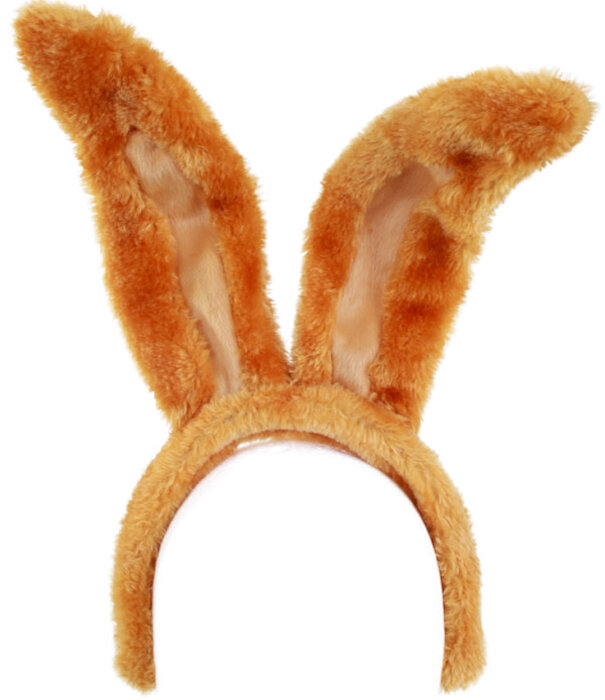 Diadeem konijnenoren bruin