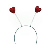 Tiara 2 red hearts glitter