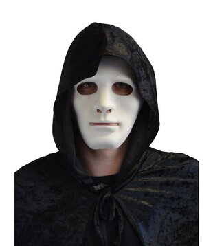 Masque blanc en PVC (avec ruban)