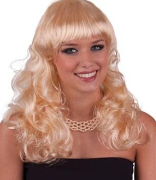 Curly wig with bangs