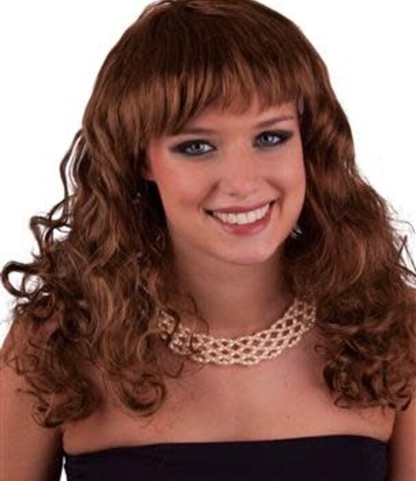 Curly wig with bangs