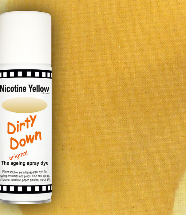 Dirty Down ; water-soluble spray to make clothes dirty
