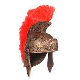 Luxury Roman Helmet Gold/Red
