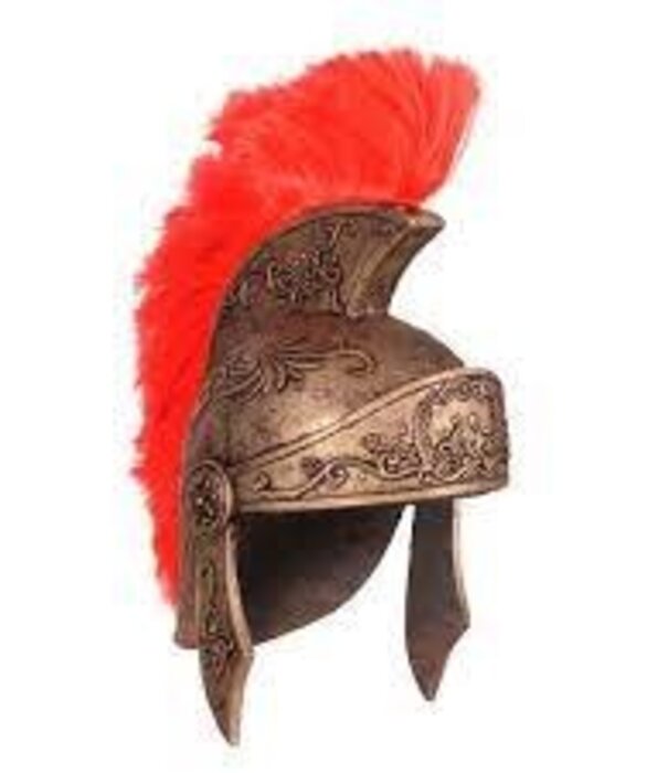 Luxury Roman Helmet Gold/Red