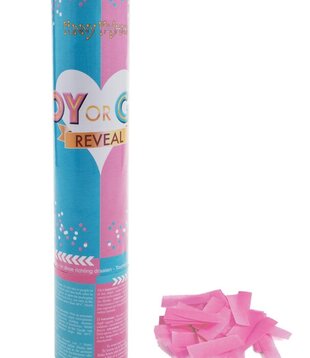 Canon à confettis de 20 cm pour révélation du sexe d'une petite fille