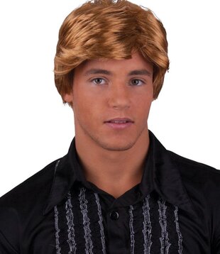 perruque homme marron clair