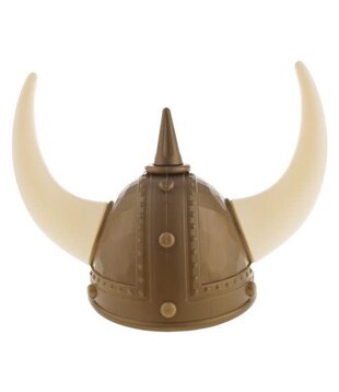 Viking helmet with golden horns