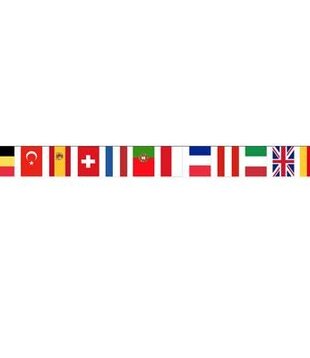 flag line 5m 12 flags of European countries